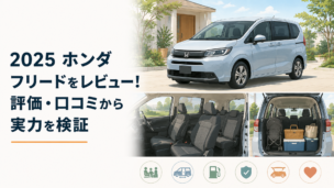 旅行先でレンタカーとして使うコンパクトミニバンのホンダ フリードとスーツケース