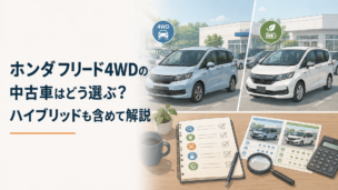 ホンダ フリードのフロントガラスに合わせたサンシェードと日除け用品を比較しているイメージ