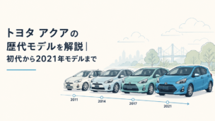 コンパクトなハイブリッドカーの全長・全幅・全高を分かりやすくイメージできるボディサイズ比較